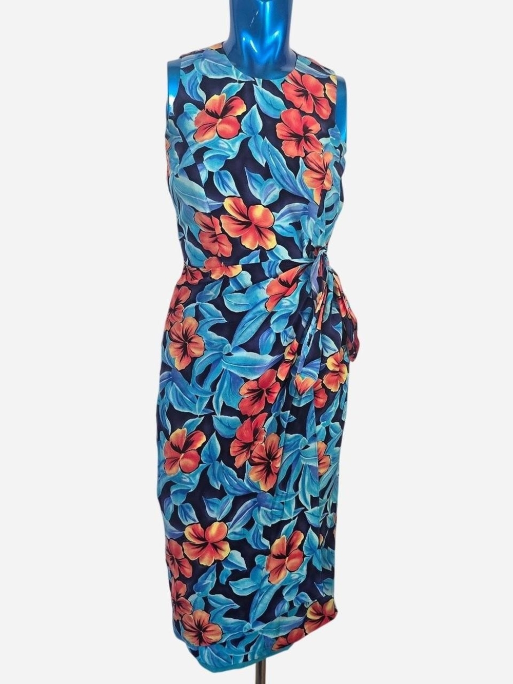 Spenser Jeremy Silk Lined Dress in Aqua Blue